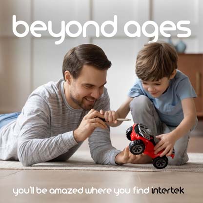 Father helping son fix his toy car