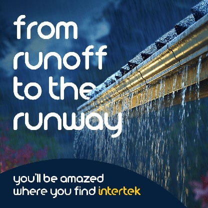 Water rolling off a metal roof